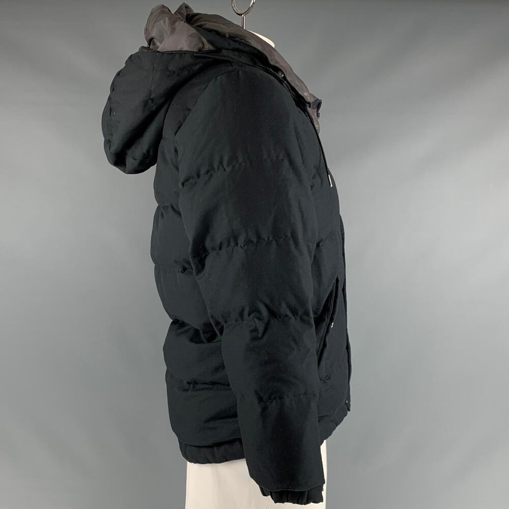 BEAMS Size XL Grey Taupe Mixed Fabrics Polyester Hooded Jacket - Picture 3 of 7